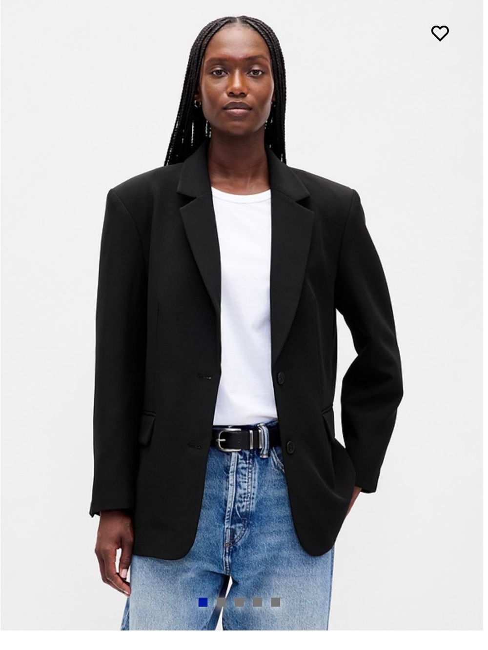 GAP Black Women's Bi-Stretch Oversized Blazer